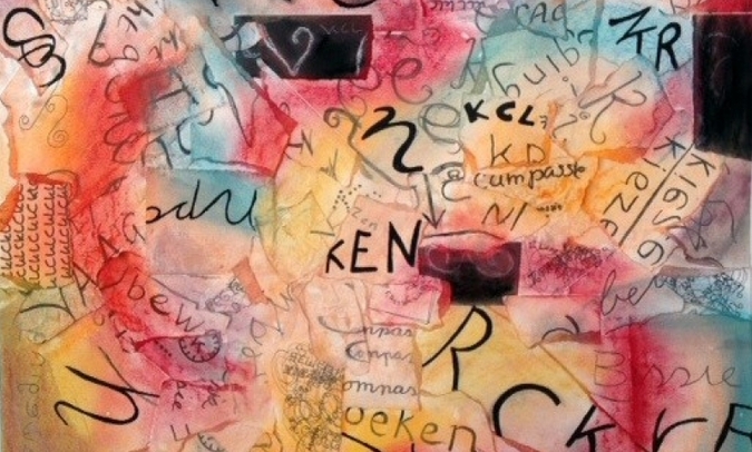 kunst lisa bloemen, spelen met letters