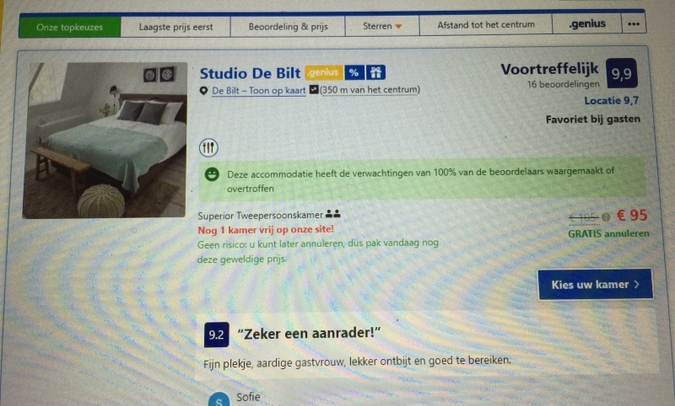Booking.com over B&B Studio De Bilt 